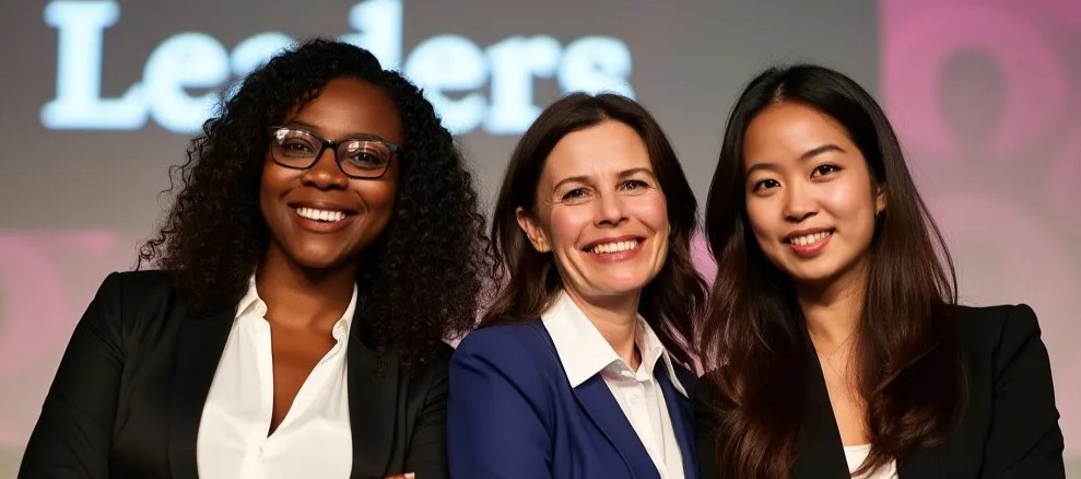 a group of people are sitting around a table having a meeting .